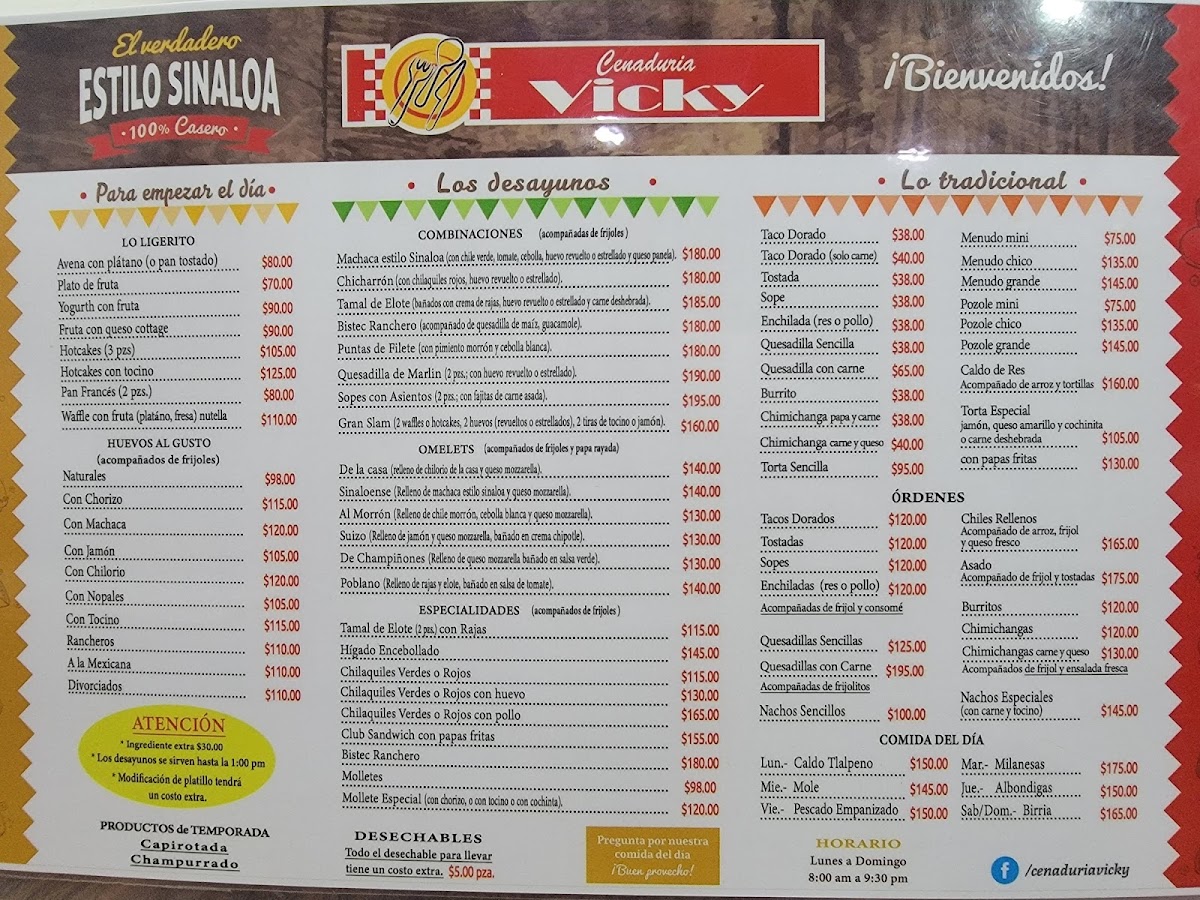 Cenaduria Vicky Villas del Rey Menu - Image 2