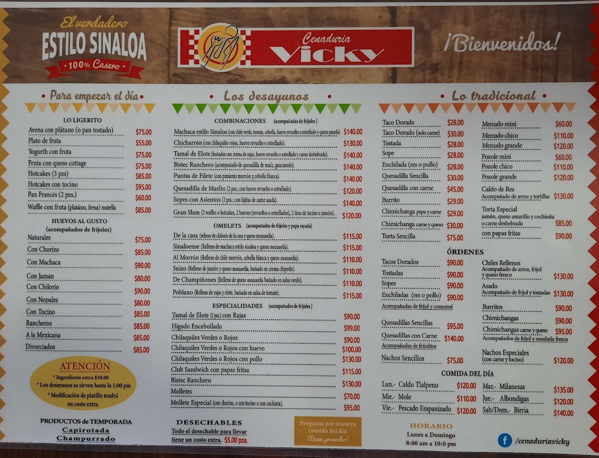 Cenaduria Vicky Villas del Rey Menu - Image 3