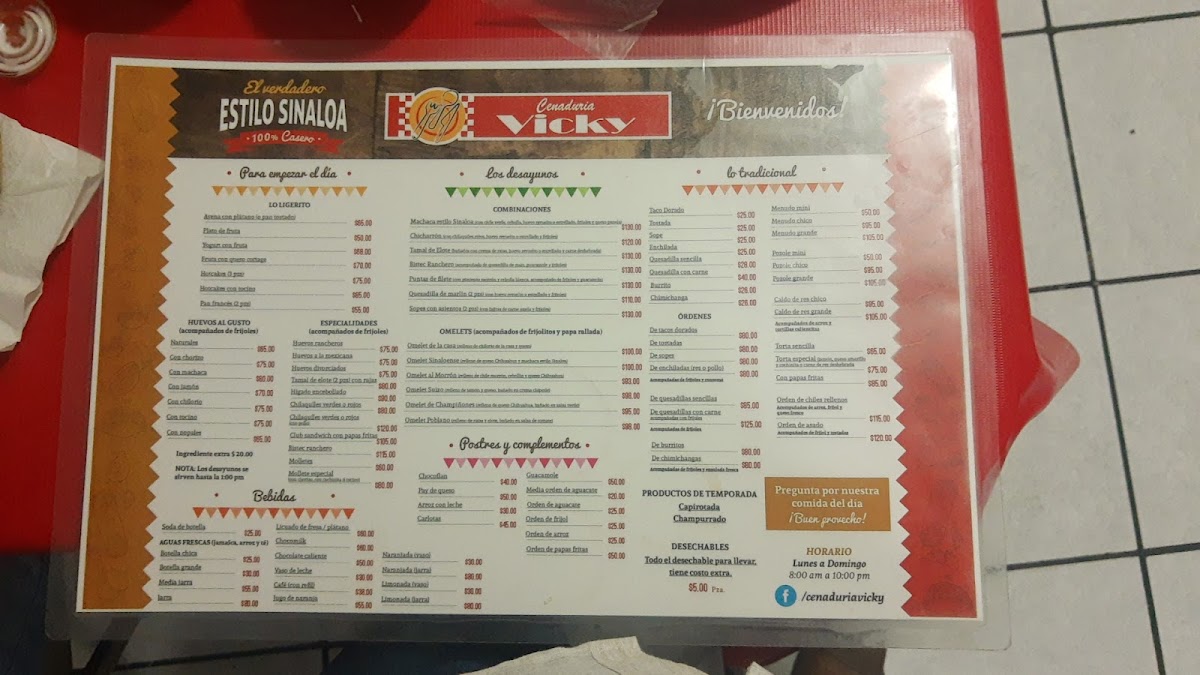 Cenaduria Vicky Villas del Rey Menu - Image 5