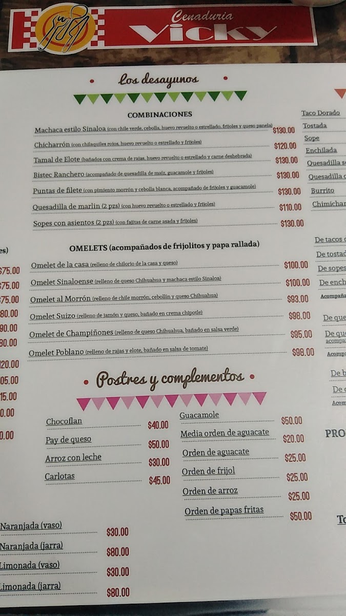 Cenaduria Vicky Villas del Rey Menu - Image 6